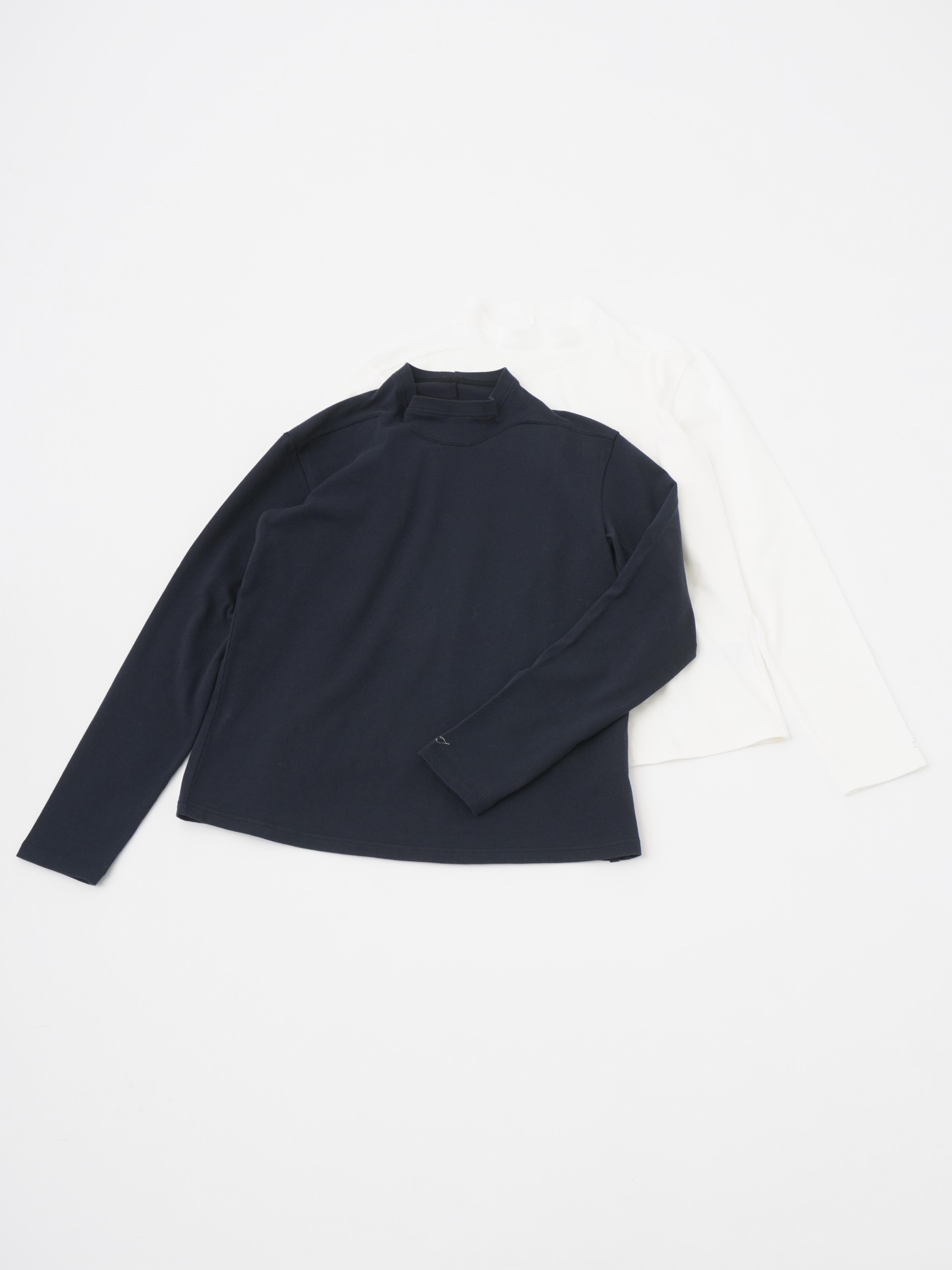 コットン天竺 ハイネックTシャツ