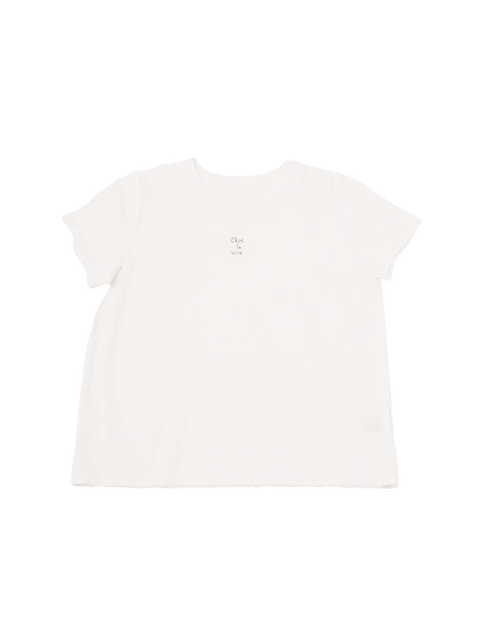 ３０／－ナチュラルソフト天竺　メッセージ刺繍Ｔシャツ