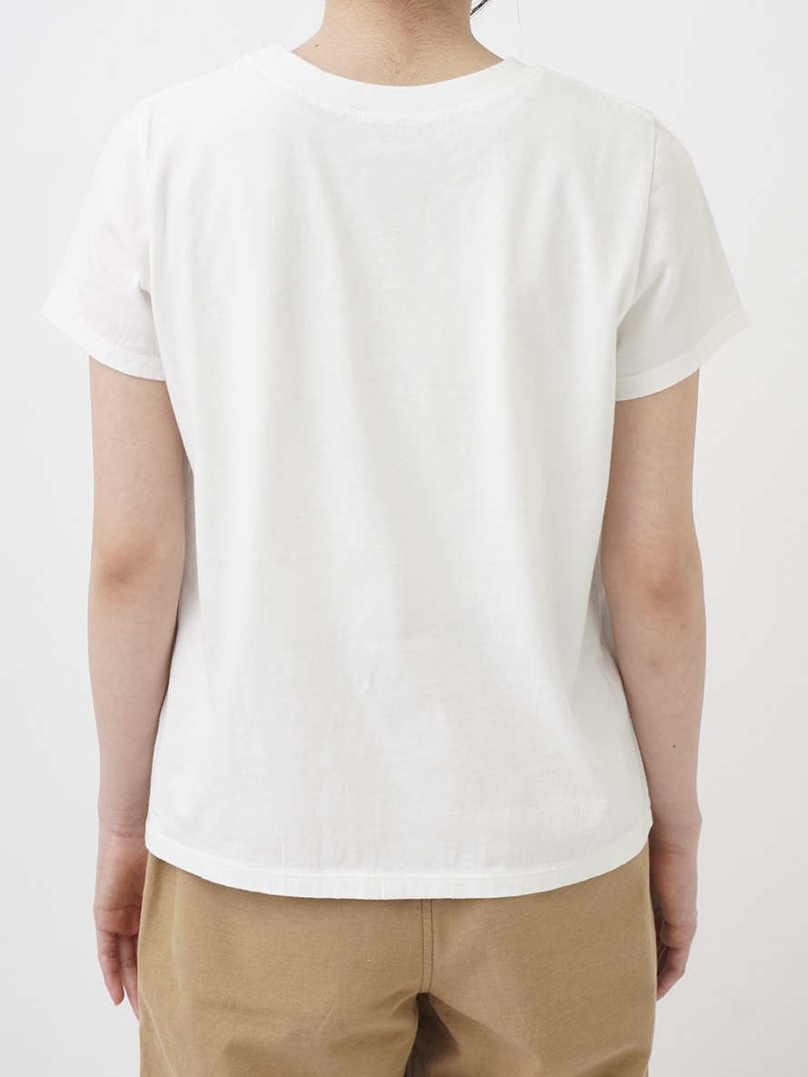 30／－ナチュラルソフト天竺 メッセージ刺繍Tシャツ