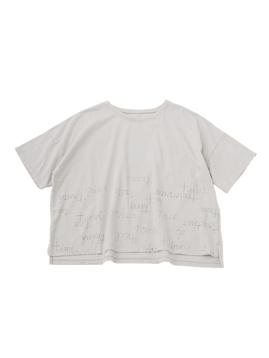 ３０／－ナチュラルソフト天竺　Ｔ－ｗｏｒｄビッグＴシャツ