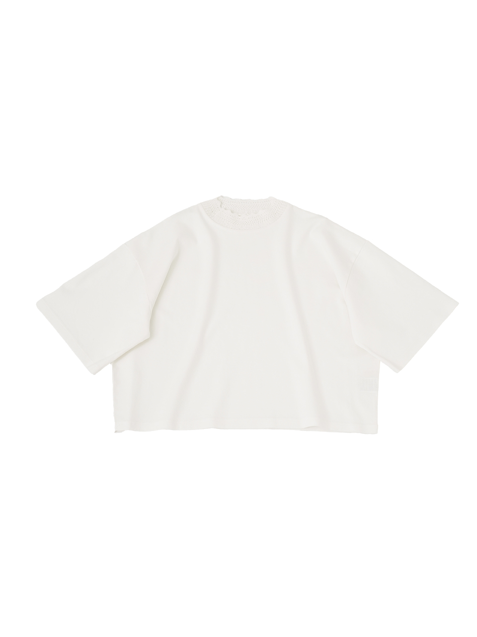 ポンチ×ニット襟　Ｔシャツ