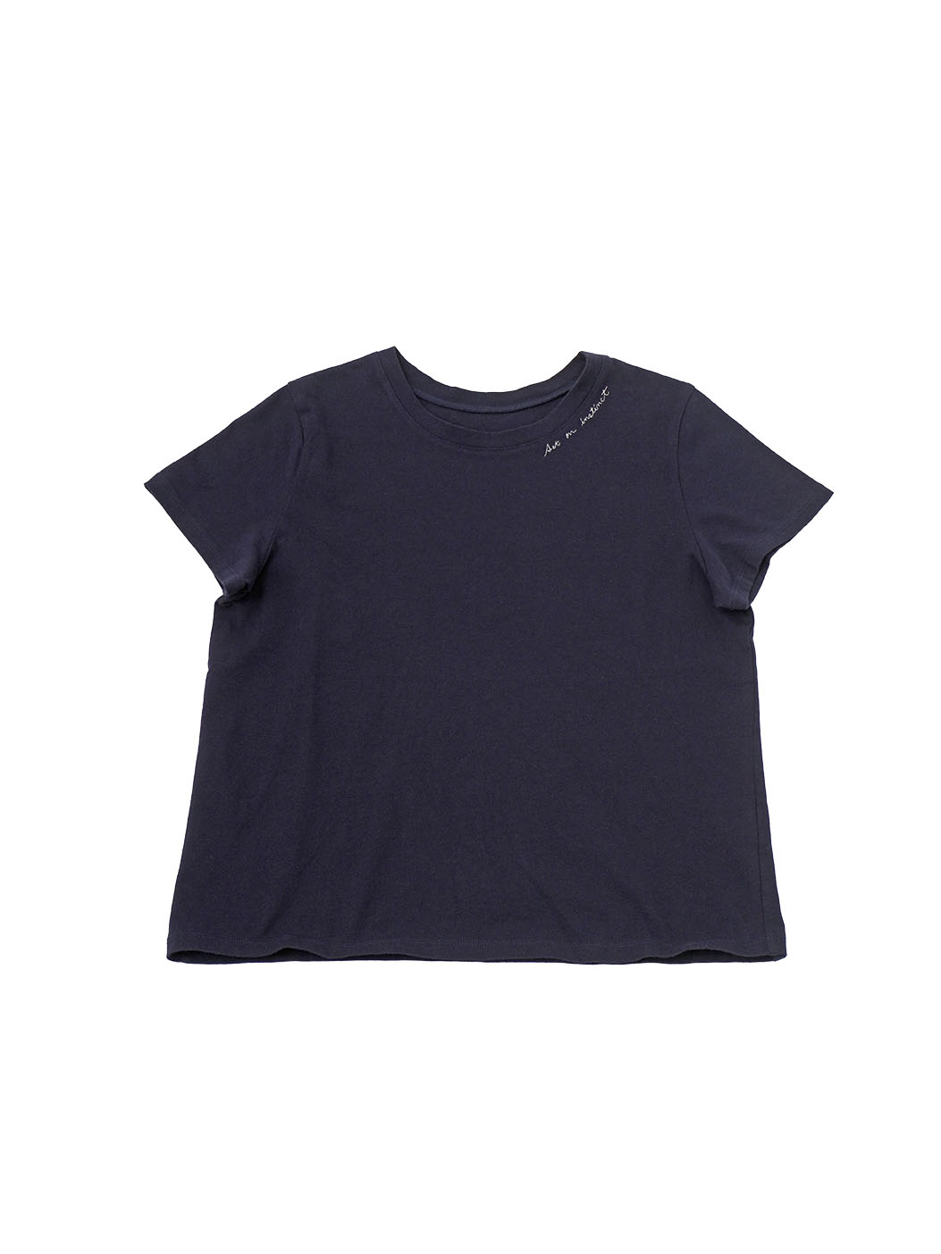 ３０／－ナチュラルソフト天竺　メッセージ刺繍Ｔシャツ