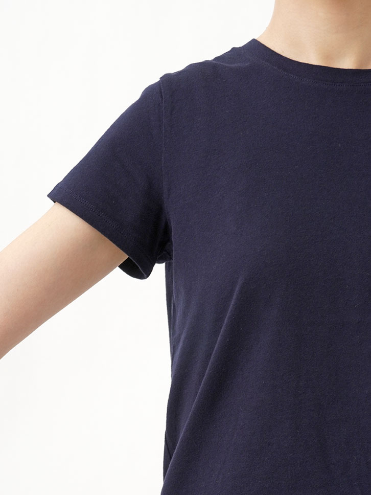 30／－ナチュラルソフト天竺 メッセージ刺繍Tシャツ