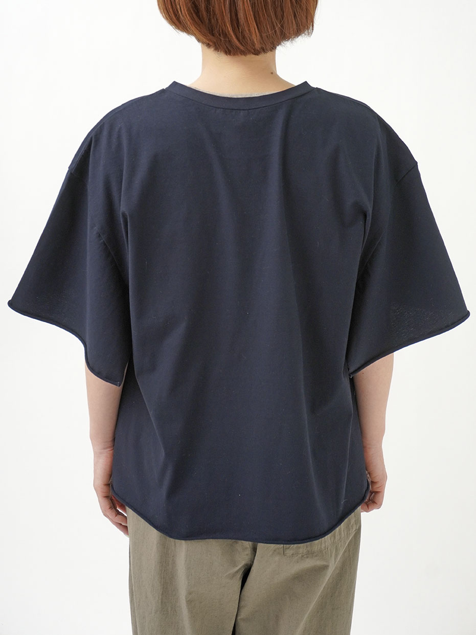 60／2強撚SZ天竺 ポンチョTシャツ