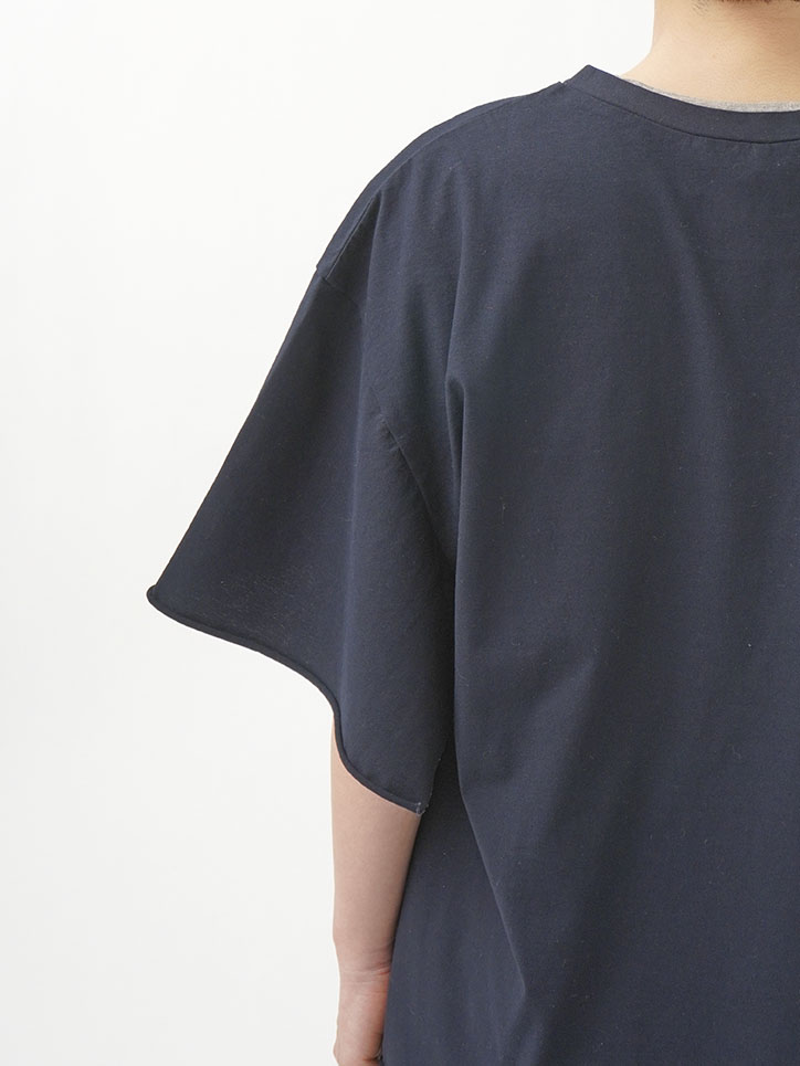 60／2強撚SZ天竺 ポンチョTシャツ