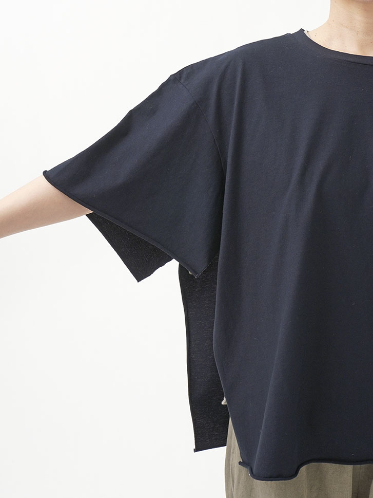 60／2強撚SZ天竺 ポンチョTシャツ