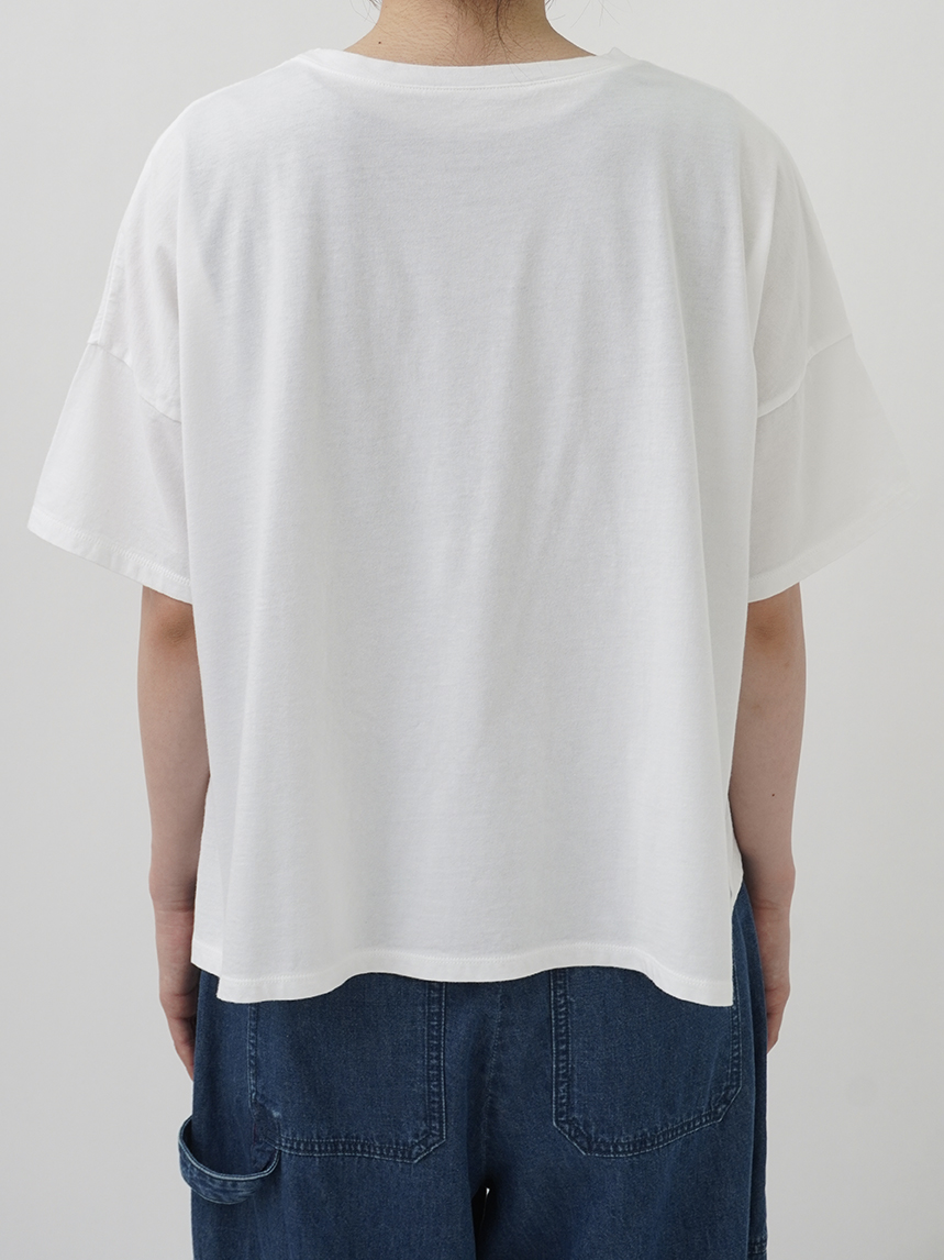 30／－ナチュラルソフト天竺 窓プリントTシャツ