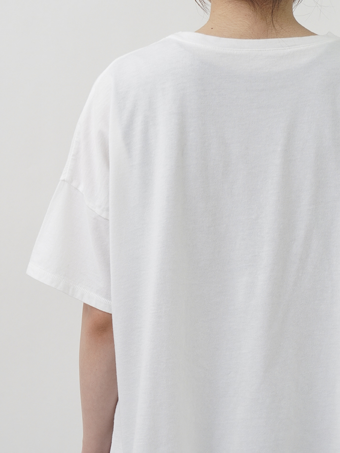 30／－ナチュラルソフト天竺 窓プリントTシャツ