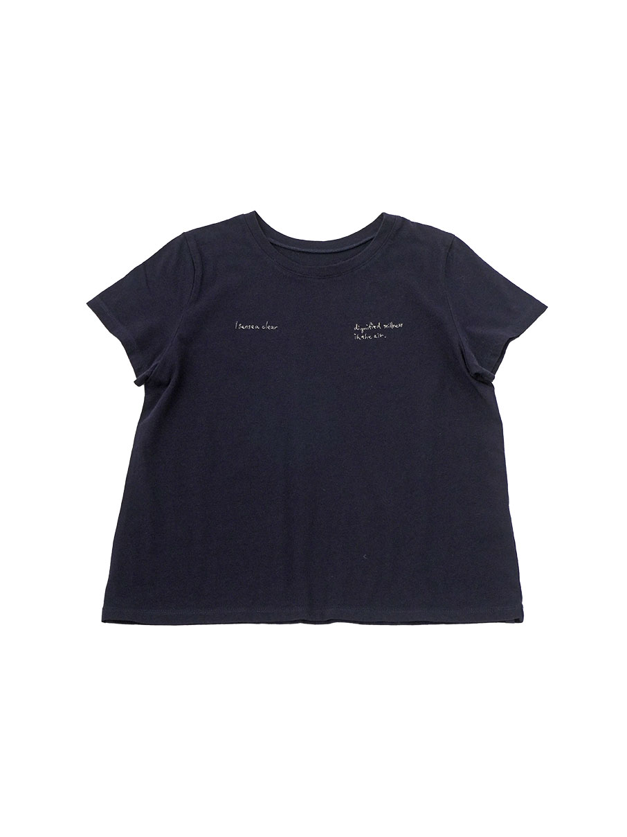 ３０／－ナチュラルソフト天竺　刺繍半袖Ｔシャツ