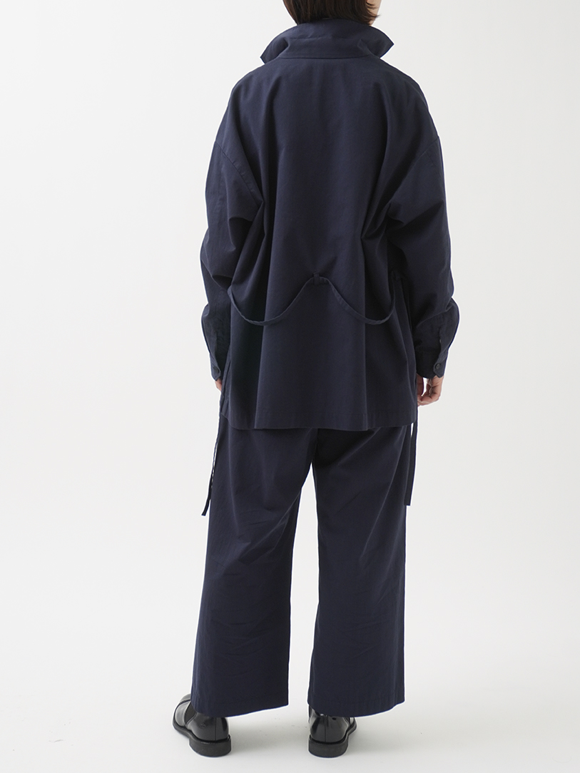 【ワイズ】ダブルブレスト コットン 長袖シャツ 日本製 ブラック 3サイズ ワイズ】ダブルブレスト コットン 長袖シャツ 日本製 ブラック 3