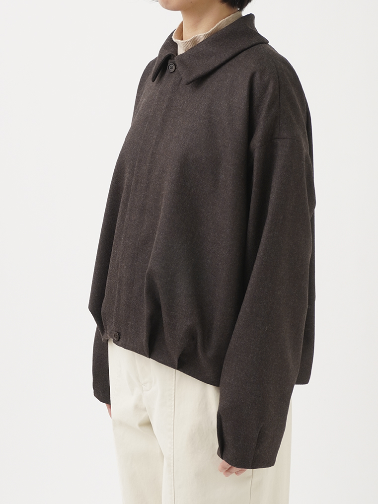 パラスパレス ハイカウント ギャバ ショール襟 ブルゾン 美品】パラスパレス ハイカウントギャバショール襟 ブルゾン