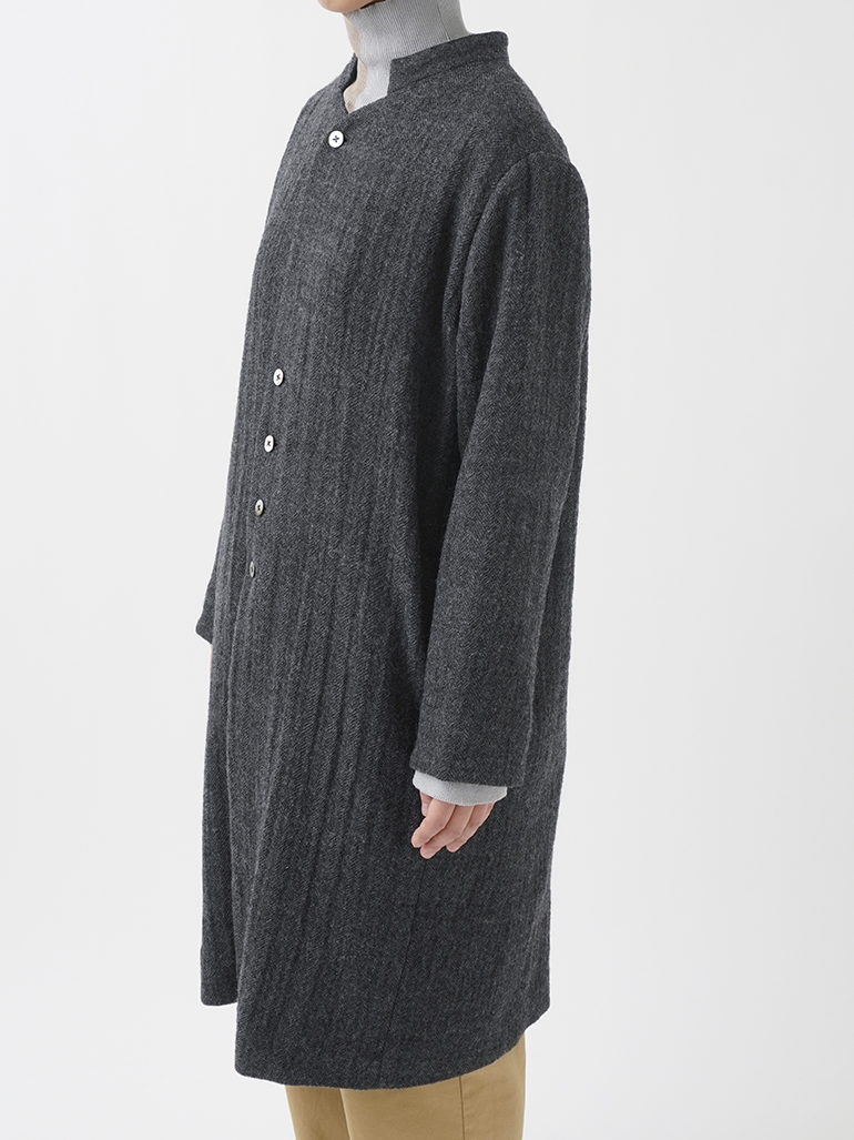 ウールガーゼヘリンボン 軽いコート ガーゼヘリンボン 軽いコート