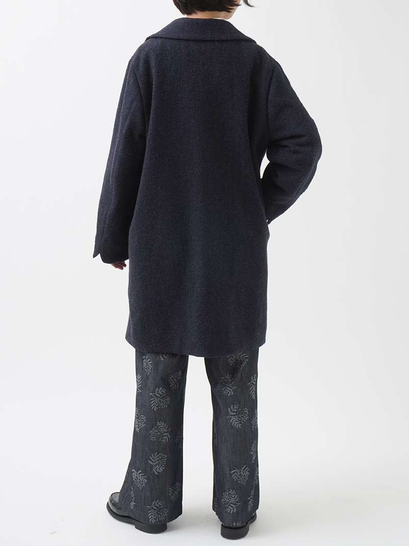 ガーゼヘリンボン 軽いゆったりコート