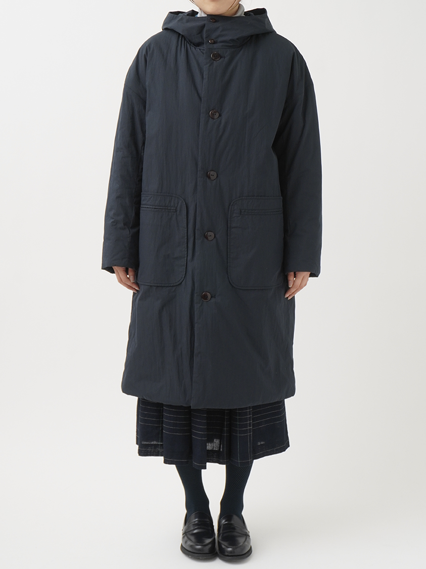 45rpm studio インディゴブルー 中綿キルトハーフコート 45rpm studio インディゴブルー 中綿キルトハーフコート