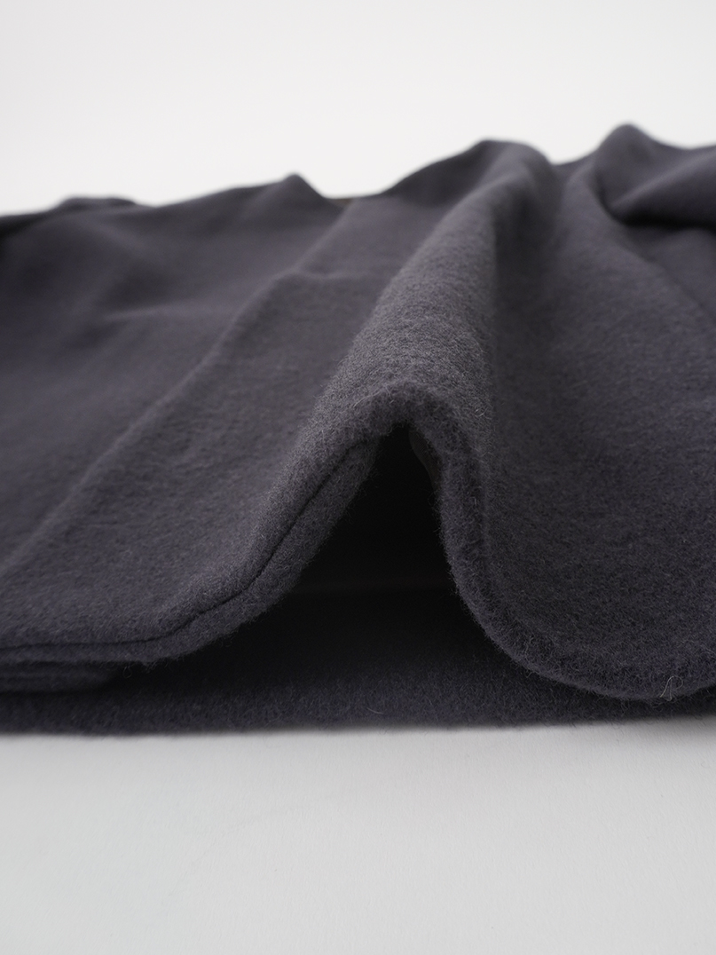 ラムウールビーバー 袖ラウンドシェイプショートコート