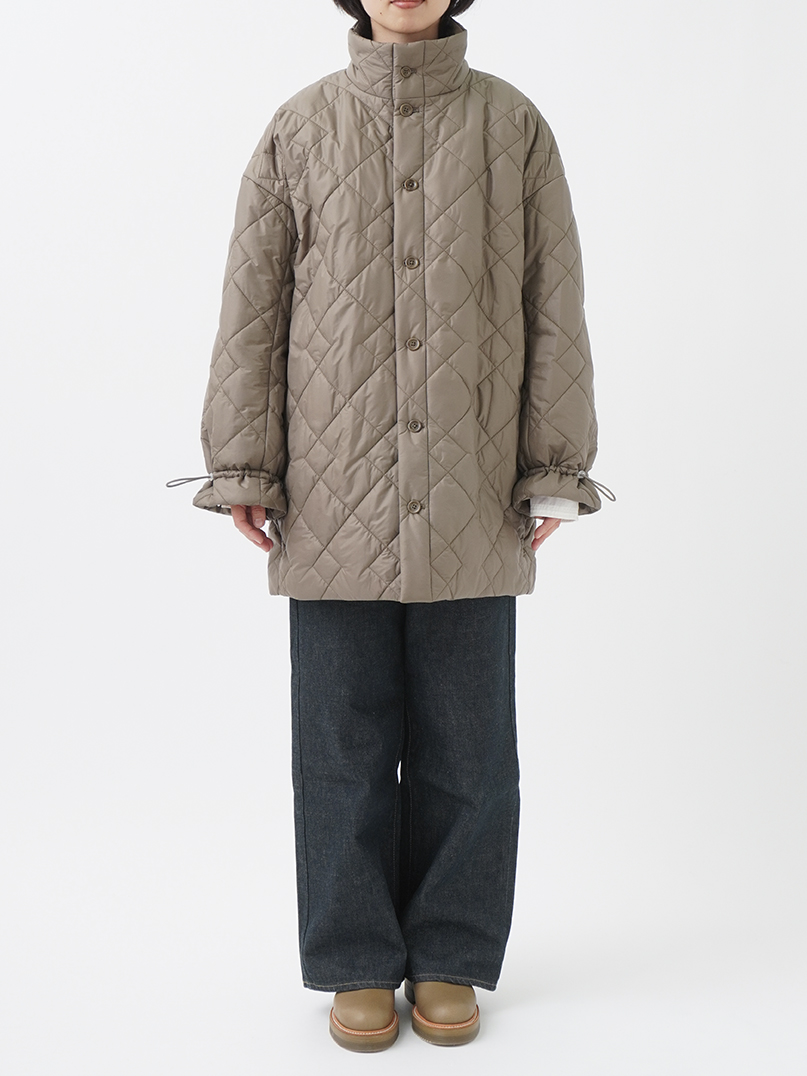 リコンフィータフタ キルティングハーフコート