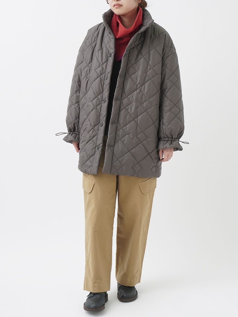 リコンフィータフタ キルティングハーフコート
