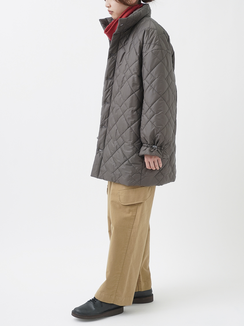 リコンフィータフタ キルティングハーフコート