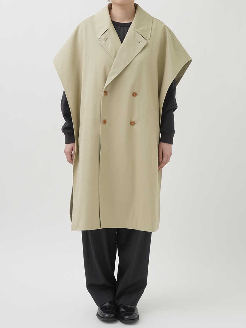 3／1ツイルクロス ノースリーブスプリングコート