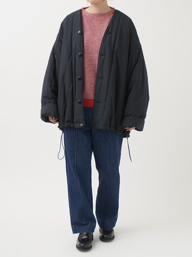 綿ナイロンダンプ ビッグシルエットキルトジャケット