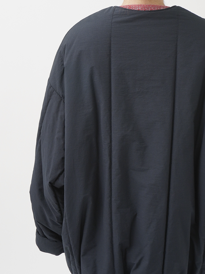 綿ナイロンダンプ ビッグシルエットキルトジャケット