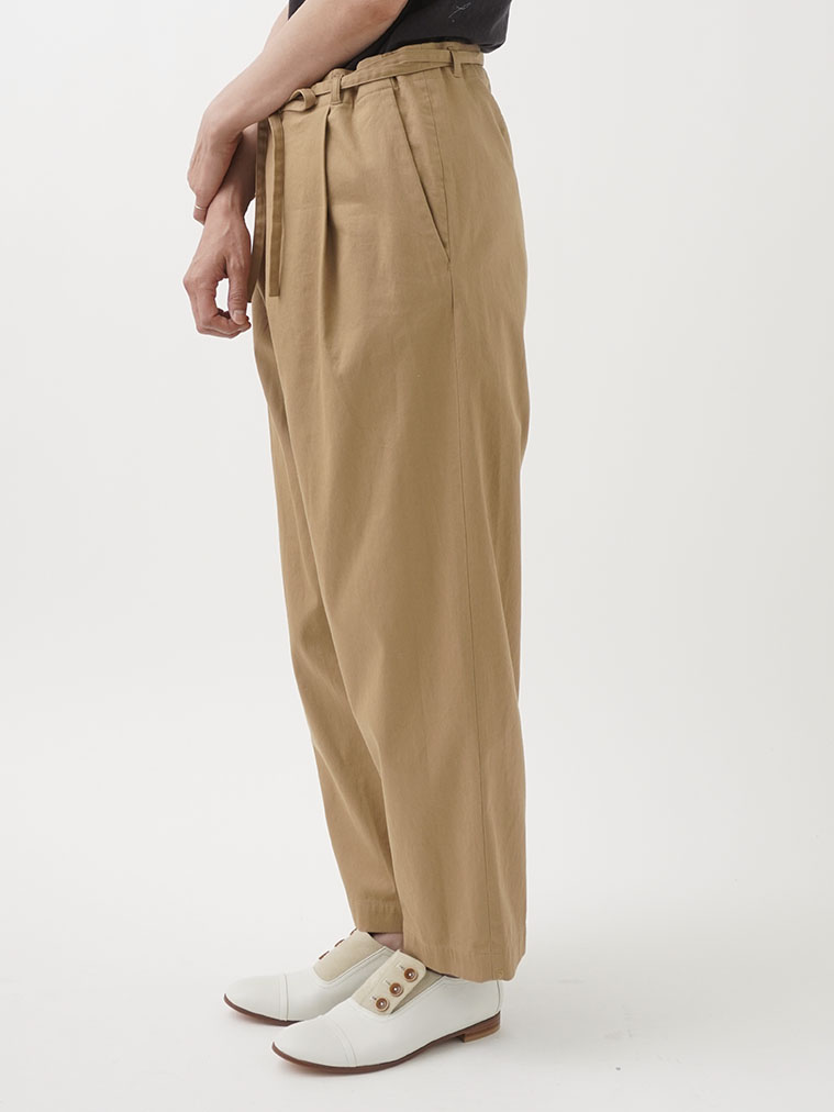 コットンリネンドビーオックスストレッチ カシュクールパンツ