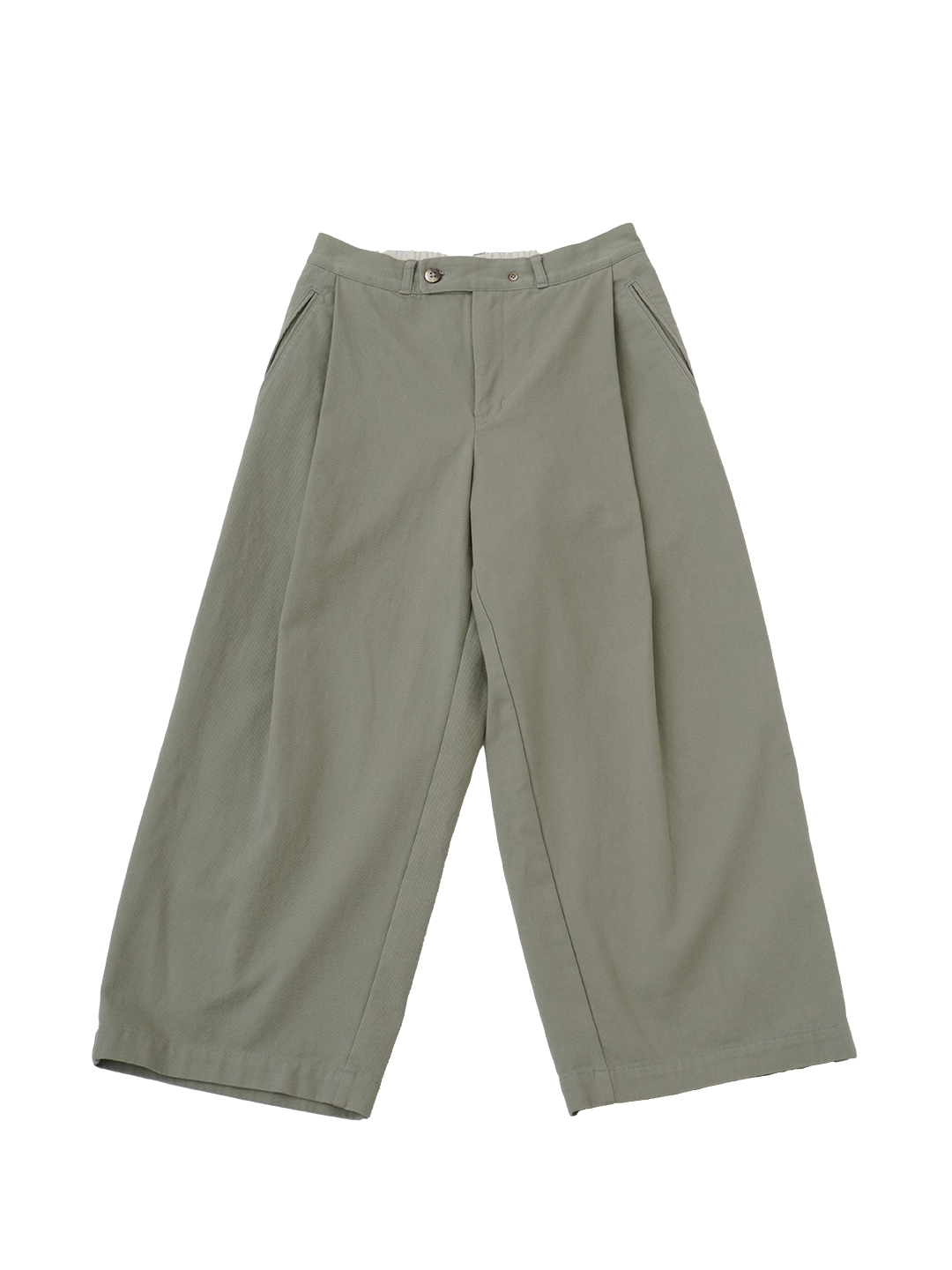 クラシックドリル両面起毛　綿タックパンツ