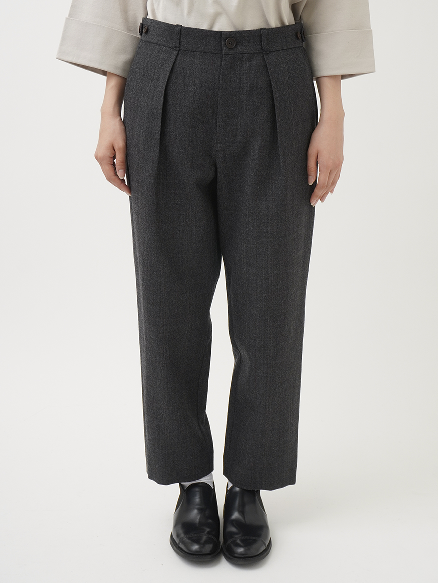 グレンチェック テーパードパンツ