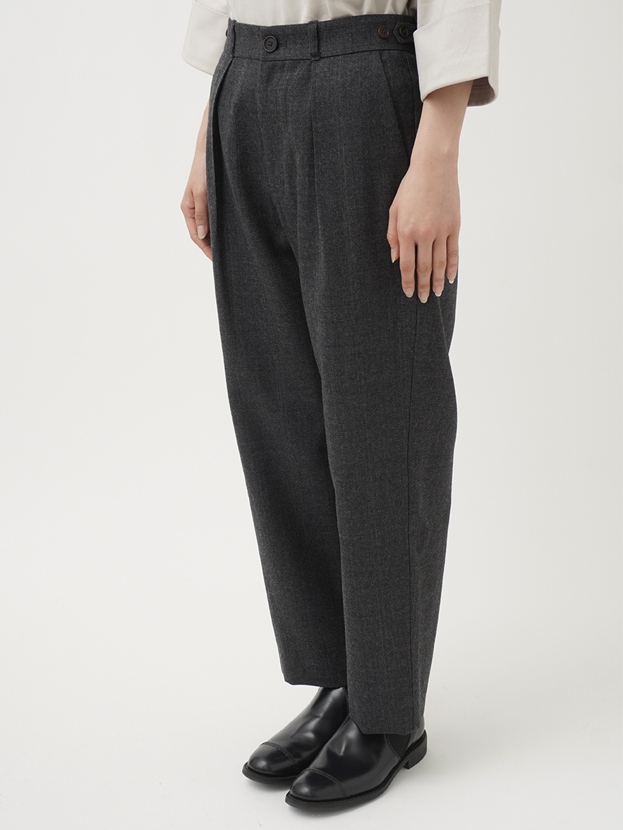 グレンチェック テーパードパンツ