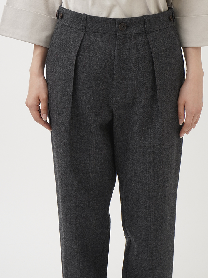 グレンチェック テーパードパンツ