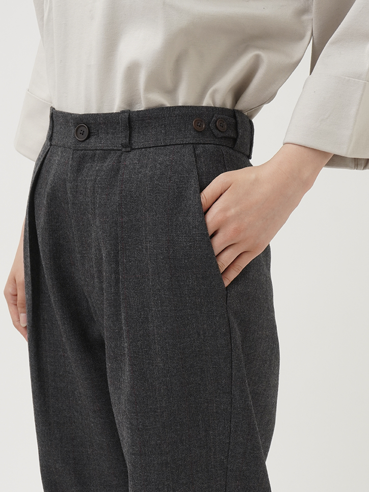 Spick and span グレンチェック テーパードパンツ Amazon.co.jp: Spick