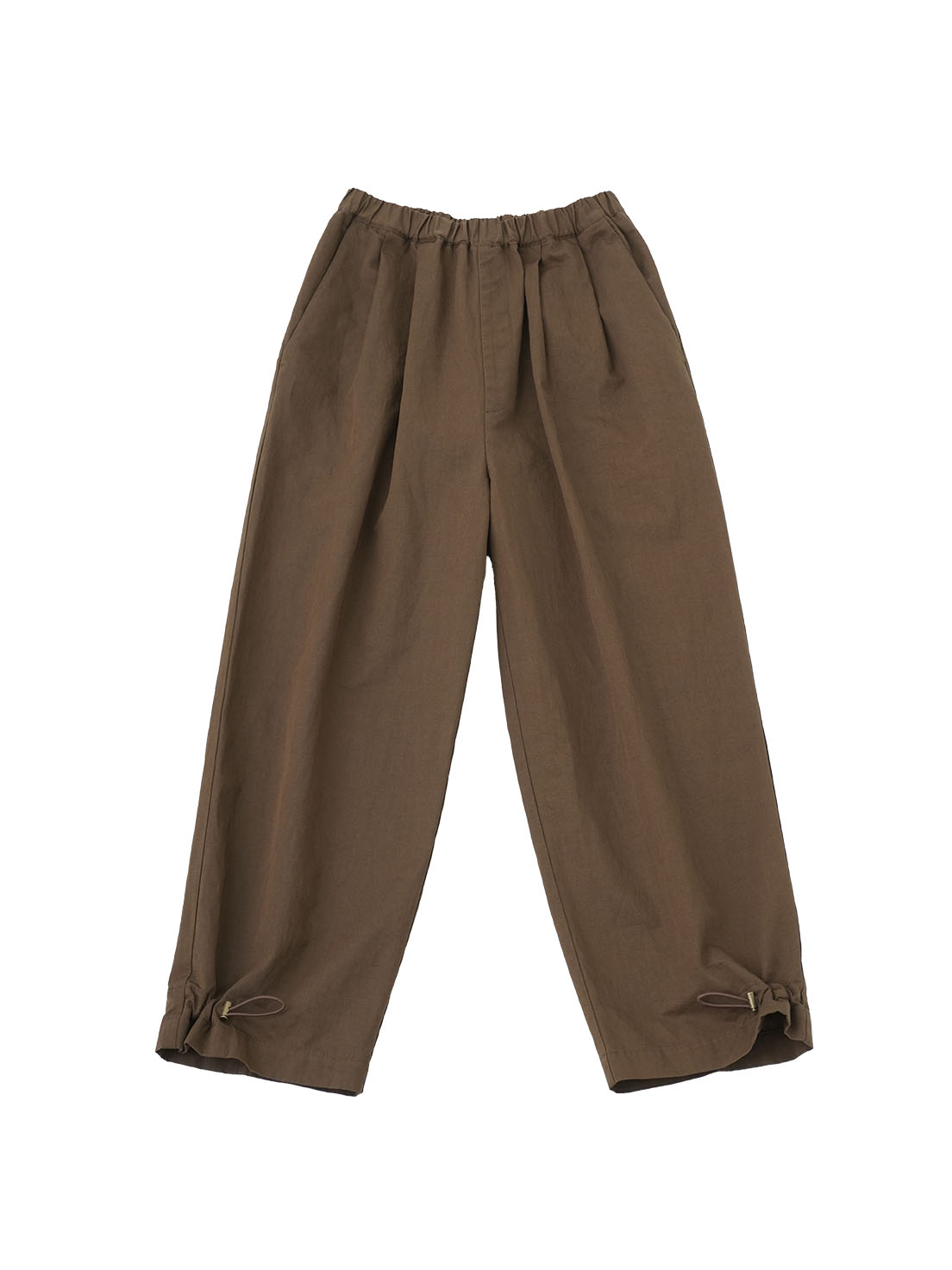 コットンリネンツイル　裾絞りパンツ