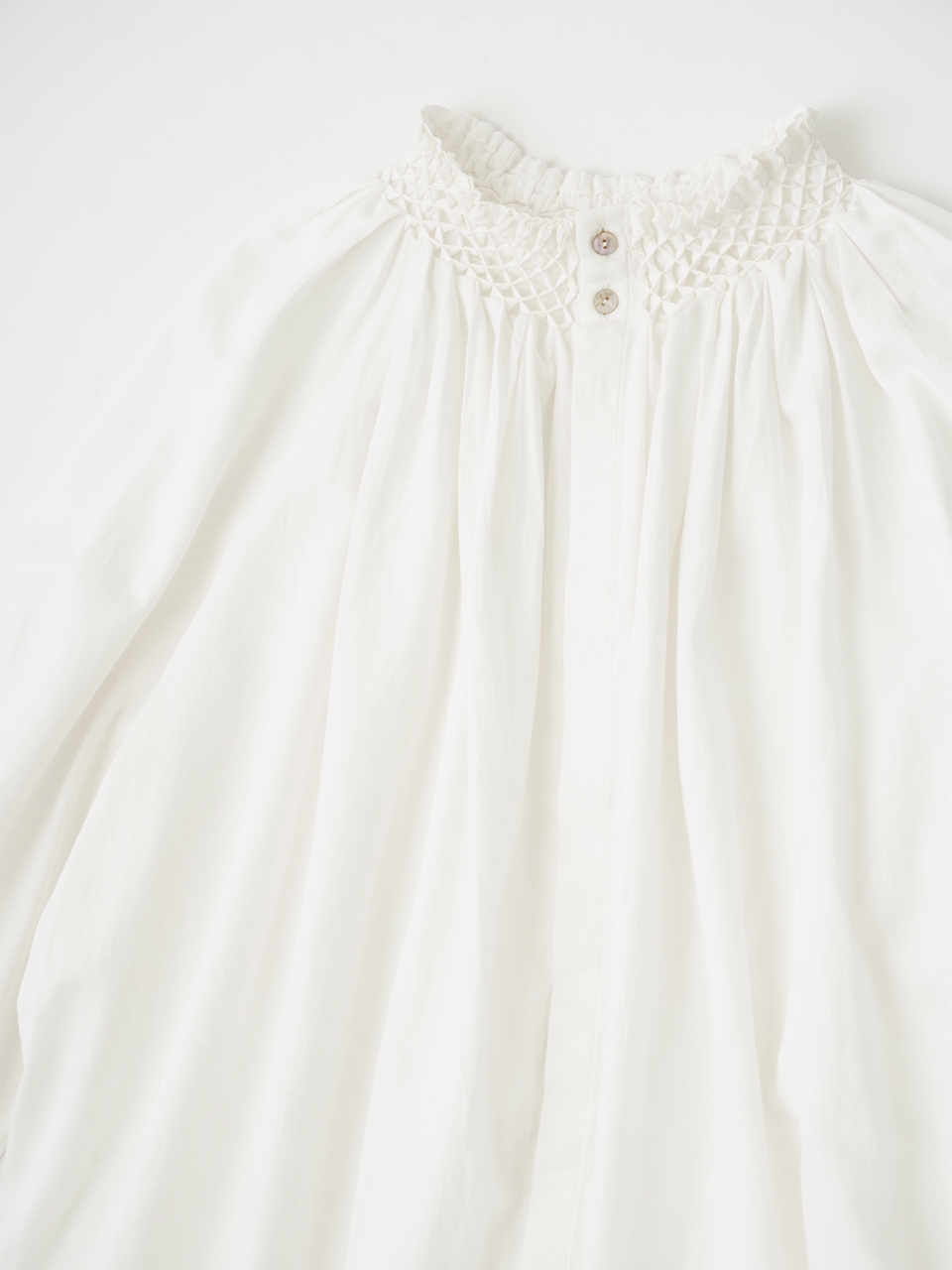 FITH スラブヤーン 襟付き スモッキング 長袖 ブラウス 140 gse059-01.jpg