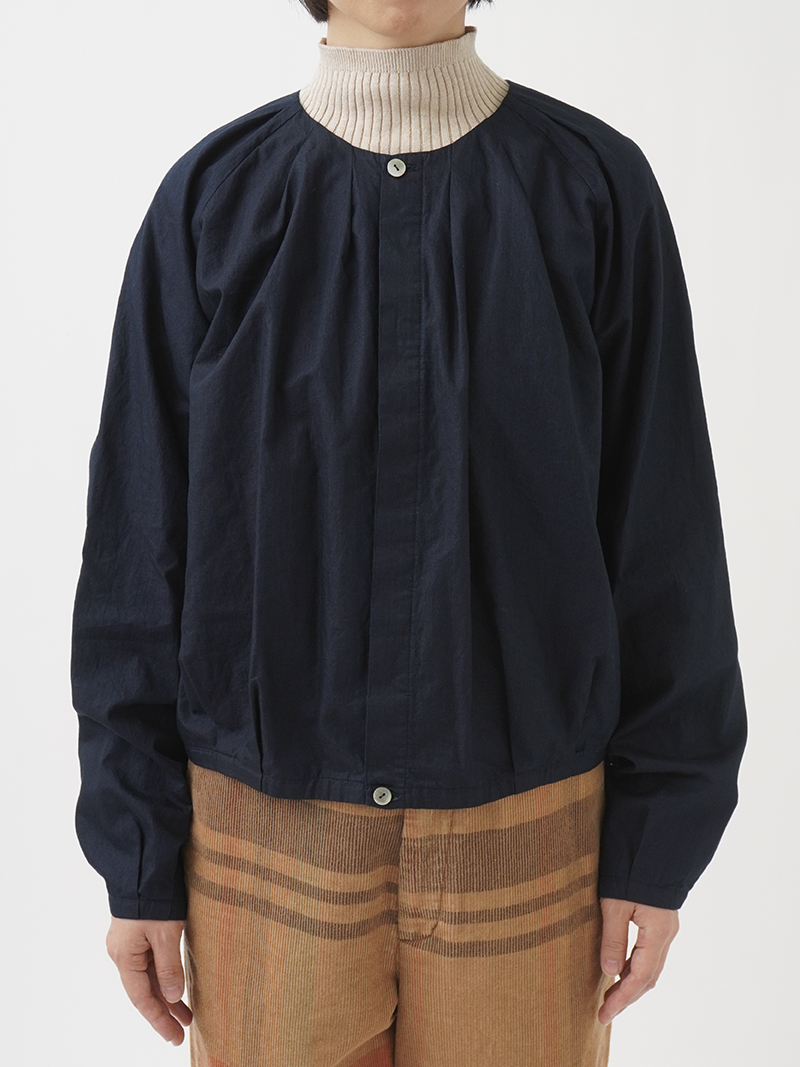 インディゴハイカウント バルーンタックブラウス