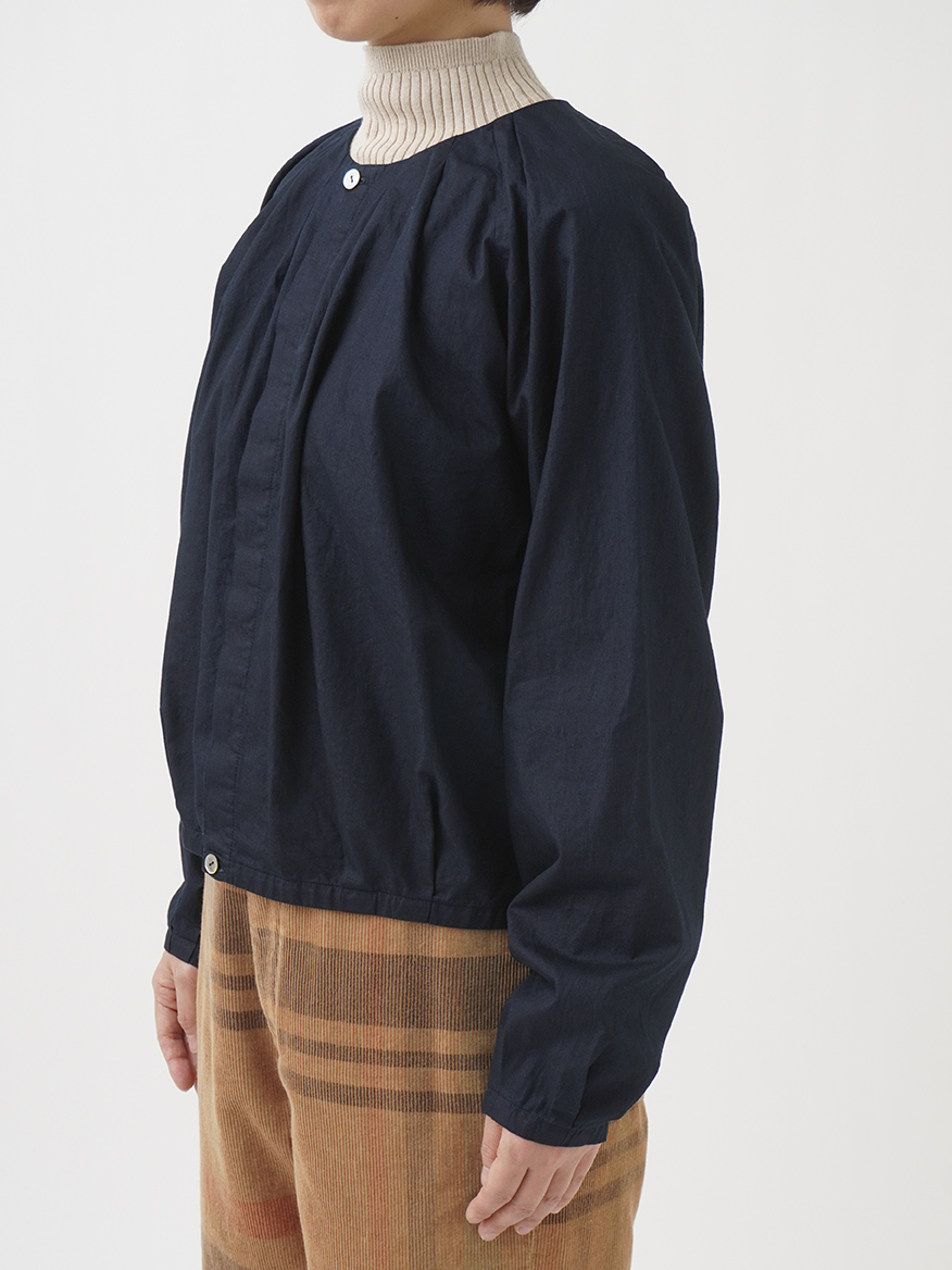 インディゴハイカウント バルーンタックブラウス