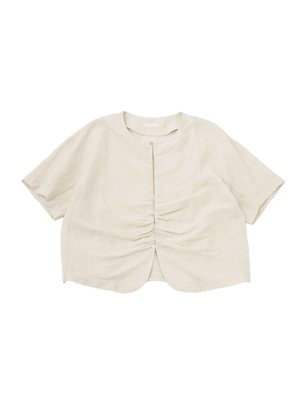 綿麻交織シーチング　ギャザーフロントはおりブラウス