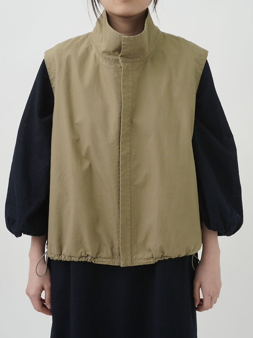 高密度コンパクト馬布ピーチ ジップアップベスト