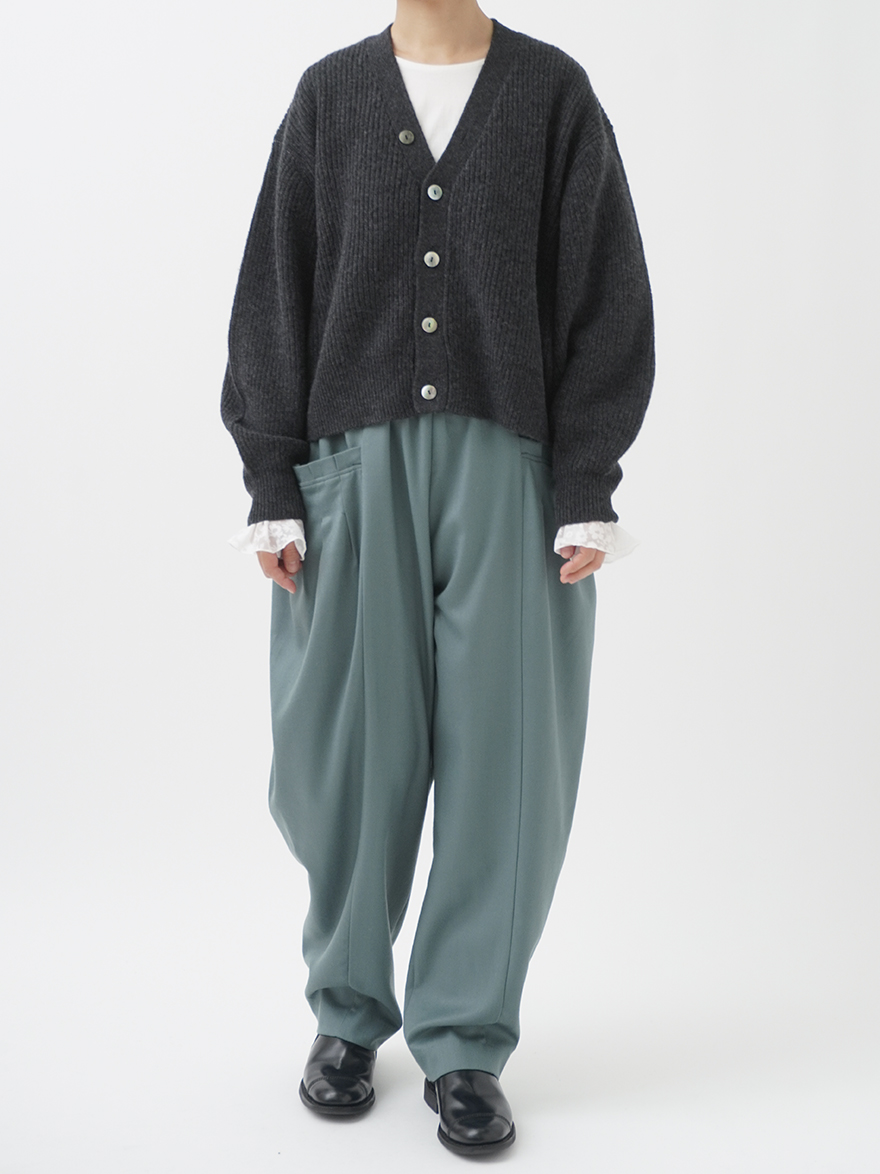 9Gメリノウール ワイドスリーブカーディガン