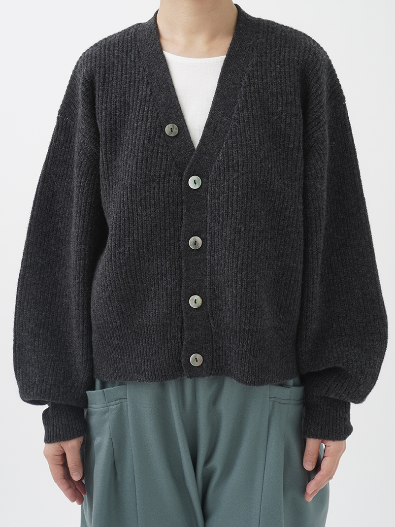 9Gメリノウール ワイドスリーブカーディガン