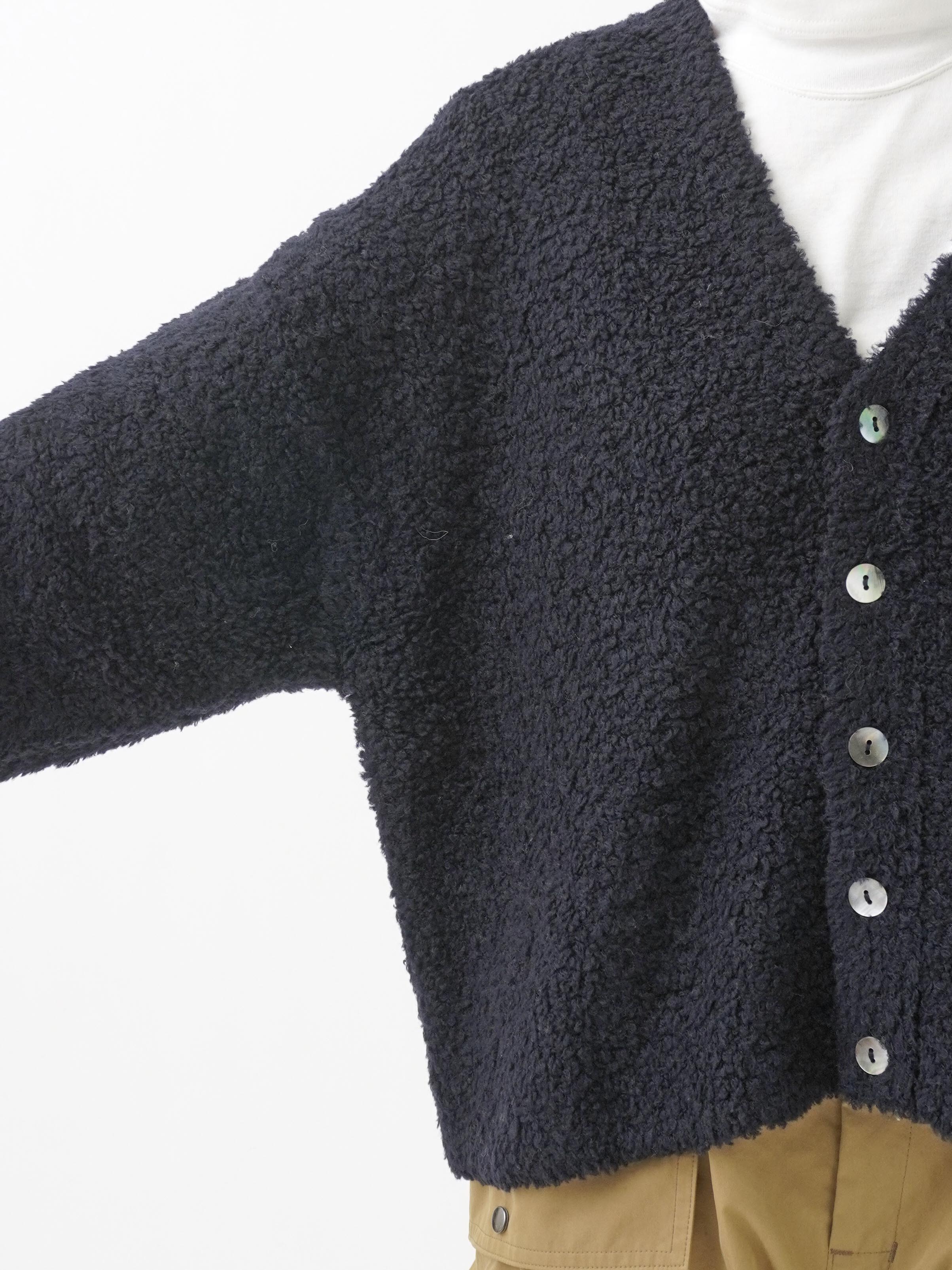 3Gウールナイロン モコモコカーディガン