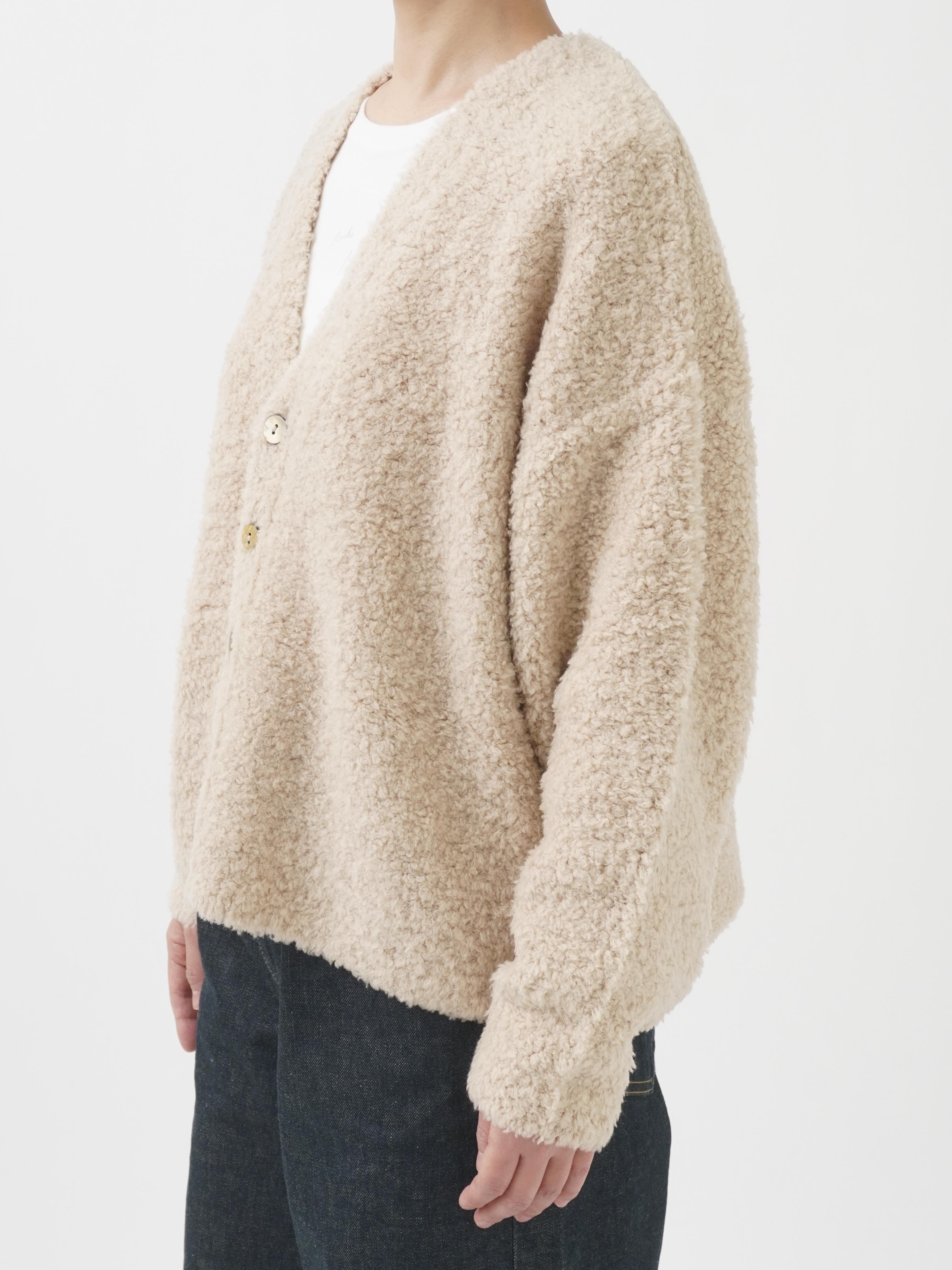 3Gウールナイロン モコモコカーディガン