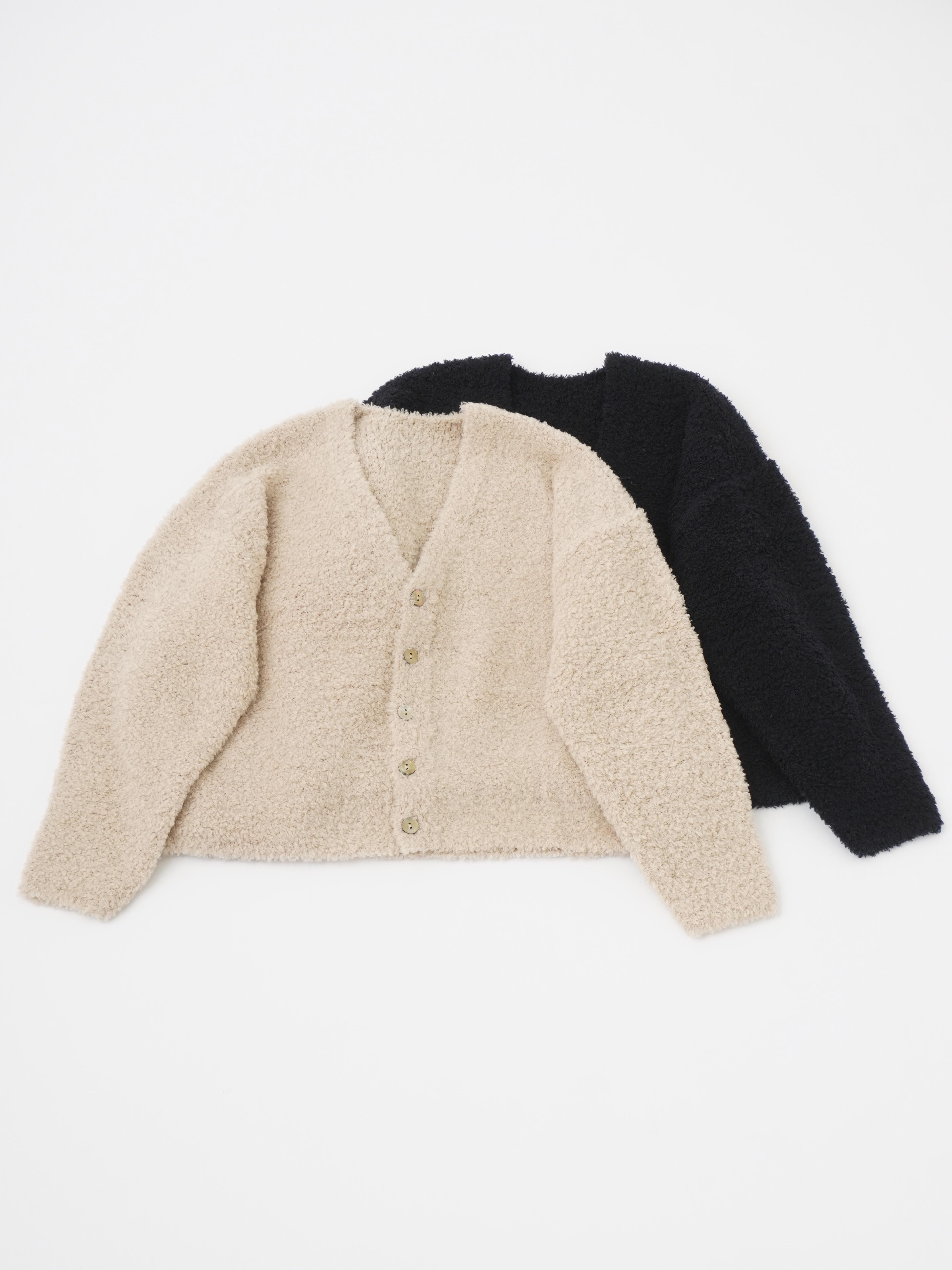 3Gウールナイロン モコモコカーディガン