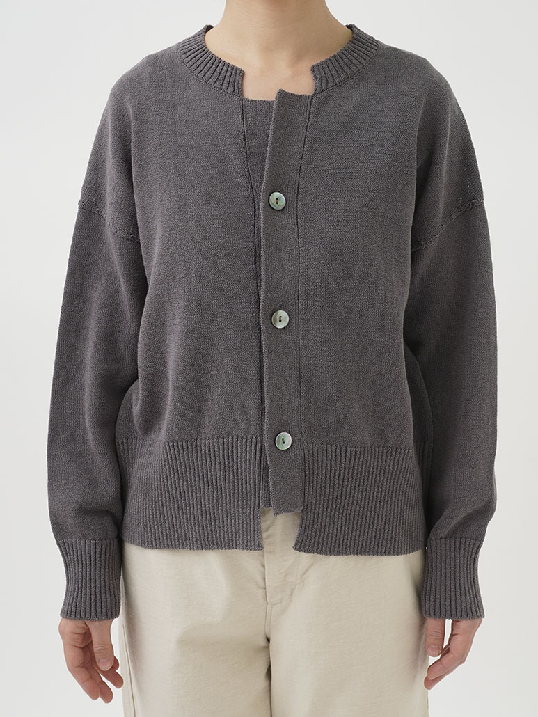 5Gコットンリサイクルナイロン カーディガン