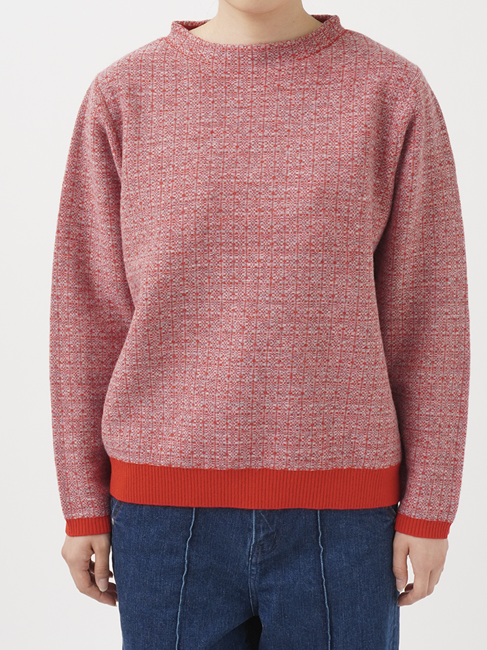 オーダー かわいやいちご 440.517～521 12Gウールジャガード プルオーバー