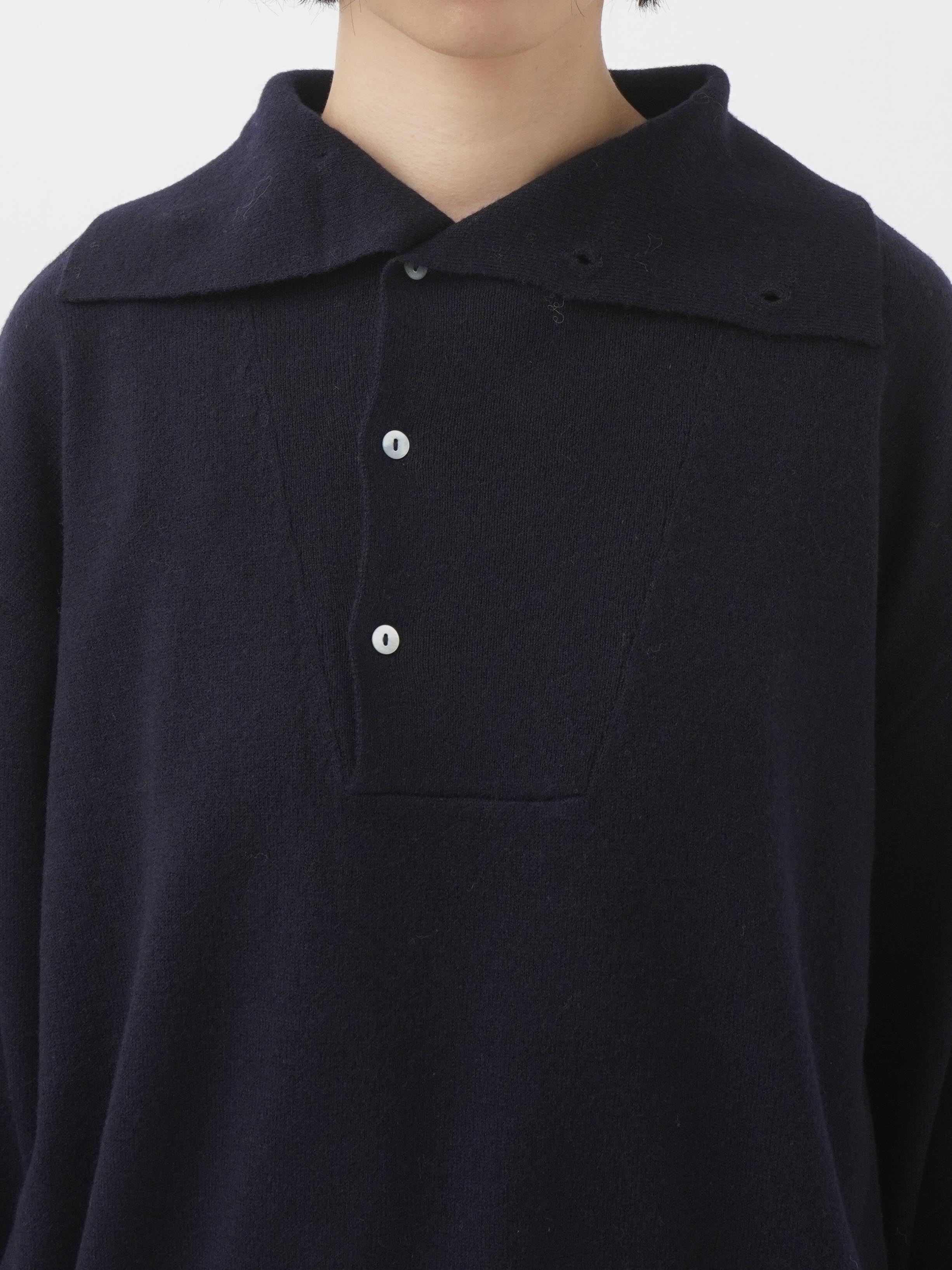 12Gメリノウール スタンド襟プルオーバー