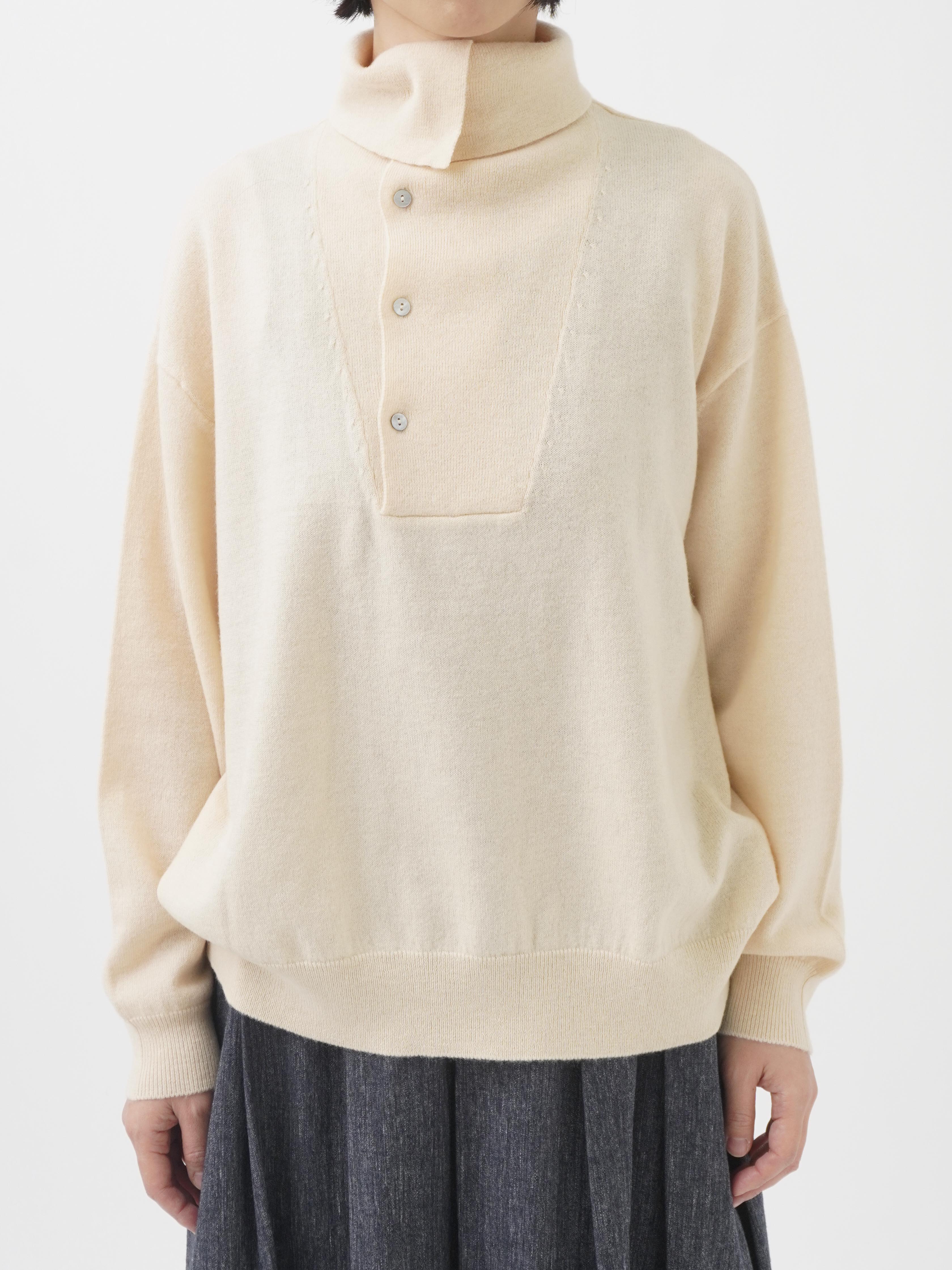12Gメリノウール スタンド襟プルオーバー