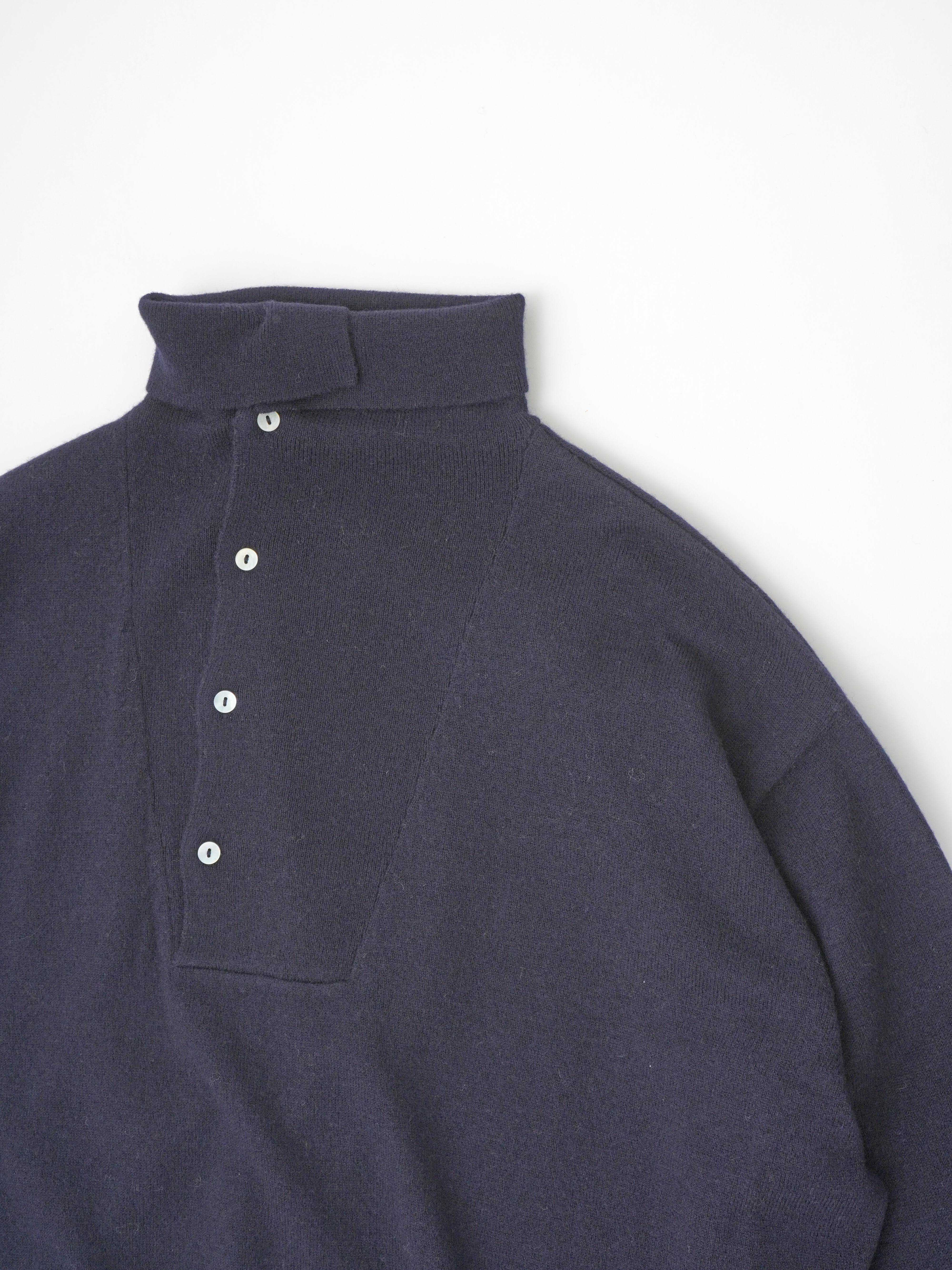 12Gメリノウール スタンド襟プルオーバー