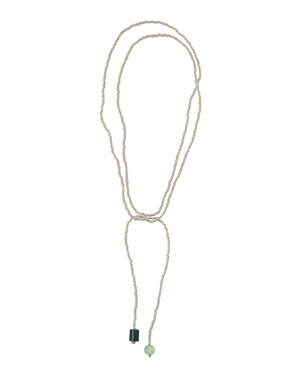 ガラスビーズ　ラリエット