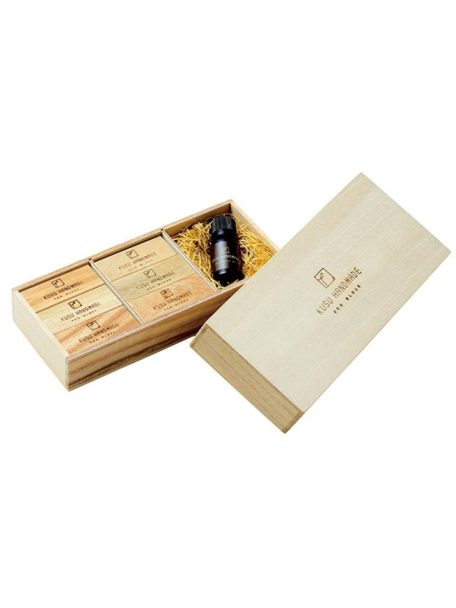 エコブロック４個パック１２個＋オイル１０ｍｌ桐箱入り