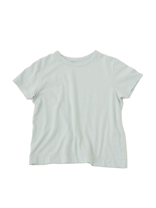 ３０／－ラフィ天竺　製品染半袖Ｔシャツ